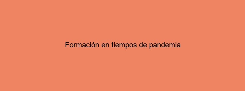 Formación En Tiempos De Pandemia