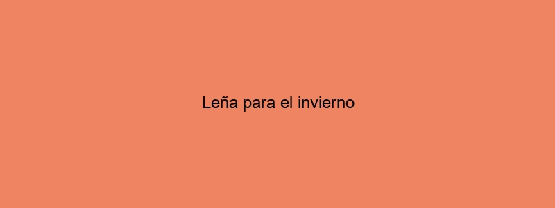 Leña Para El Invierno