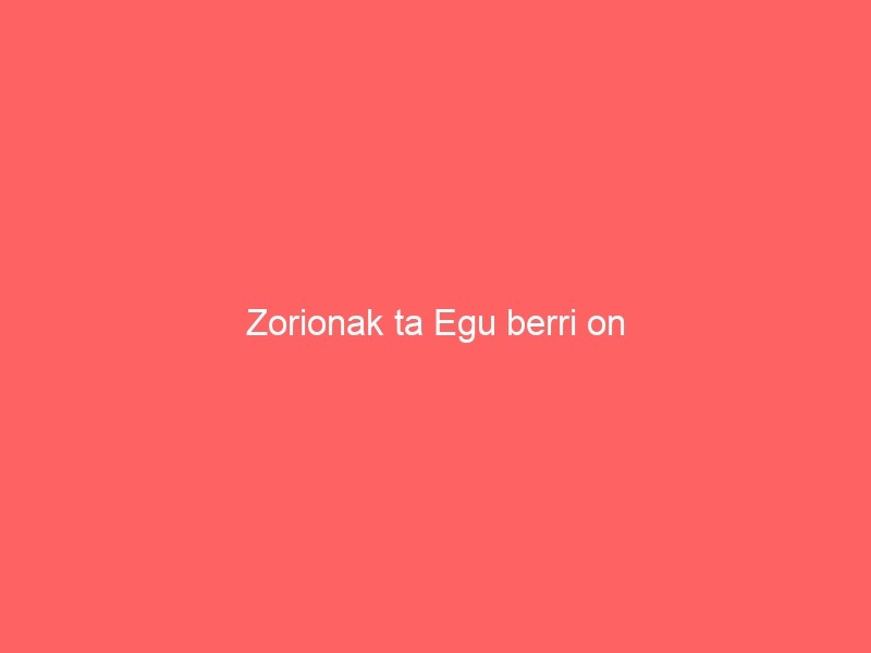 Zorionak Ta Egu Berri On